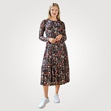 Midi Kleid langarm mit floralem Print
