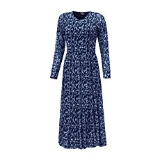 Robe midi à manches longues ornée d'un imprimé fleuri