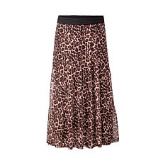 Midi Jupe mit Allover-Animal-Print