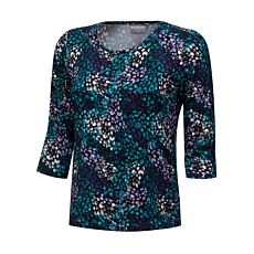 Damen 3/4 Shirt bedruckt mit Viscose-Anteil