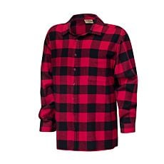 Chemise à carreaux en flanelle, rouge-noir