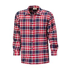 Chemise à carreaux en flanelle, bleu-rouge