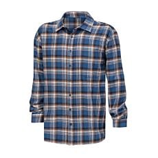 Chemise à carreaux en flanelle, bleu-brun