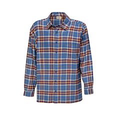 Chemise à carreaux en flanelle, bleu-olive