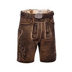 Pantalon traditionnel en cuir avec ceinture
