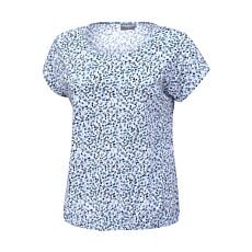 T-shirt confortable à imprimé floral pour dames bleu clair