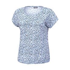 Bequemes T-Shirt mit floralem Print für Damen hellblau