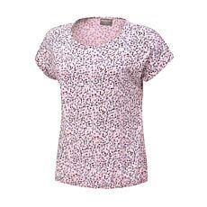 Bequemes T-Shirt mit floralem Print für Damen rosa