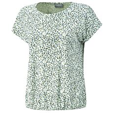 Bequemes T-Shirt mit floralem Print für Damen smaragd