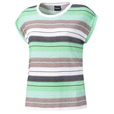 Gestreiftes T-Shirt mit Rundhalsausschnitt für Damen smaragd
