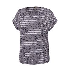 T-shirt à rayures, aspect burnout pour dames