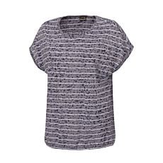 Damen-T-Shirt in Burnout-Optik und mit Streifen marine
