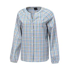 Blouse à carreaux Artime en bleu-vert pour dames