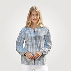 Karierte Damen-Bluse von Artime in Blau-Grün