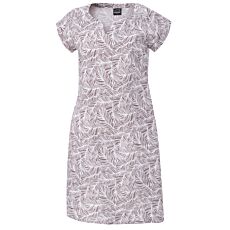 Robe à manches courtes en lin brun
