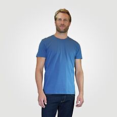 T-shirt basique à encolure arrondie pour hommes, certifié GOTS