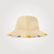 Chapeau d'été au motif floral, crushable