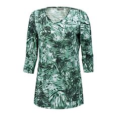 Damen Longshirt mit Allover-Print