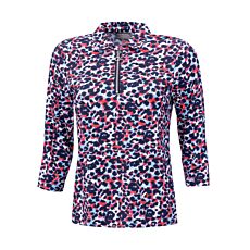 Damen Poloshirt mit Allover-Print