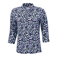 Damen Poloshirt mit Allover-Print