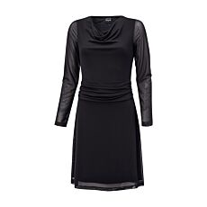 Midi Kleid mit Wasserfallausschnitt und Allover-Print