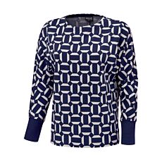 Pull jacquard dames à motif géométrique