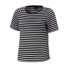 Jacquard T-Shirt in Streifen-Optik