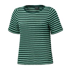 Jacquard T-Shirt in Streifen-Optik