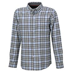 Chemise en flanelle à carreaux bleu clair