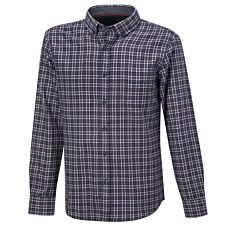 Kariertes Herrenhemd in Flanellqualität navy
