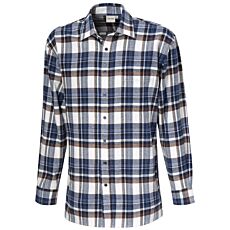 Chemise en flanelle en coton bleu