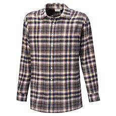 Chemise en flanelle en coton brun