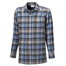 Chemise en flanelle en coton bleu glacier