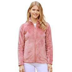 Veste dames en fibre polaire douillette, avec col montant