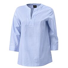 Tunique en coton, à encolure en V bleu