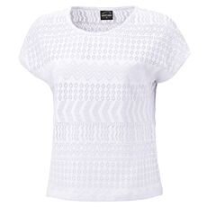 Damen Ajour T-Shirt mit Baumwollanteil