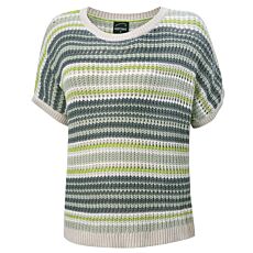 Gestricktes Ajouroberteil mit Streifenmuster