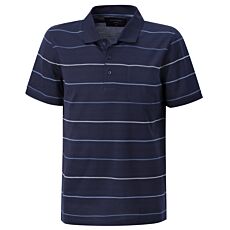 Polo rayé en qualité mercerisée pour hommes marine
