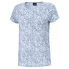 T-shirt en lin imprimé bleu clair