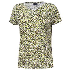 T-shirt en lin imprimé olive
