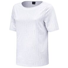 Ausbrenner-Shirt mit geometrischem Muster.