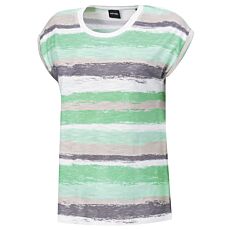 Gestreites T-Shirt mit angeschnittenen Ärmeln