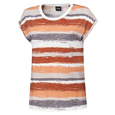 Gestreites T-Shirt mit angeschnittenen Ärmeln