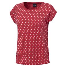 T-Shirt mit Segelschiff-Print