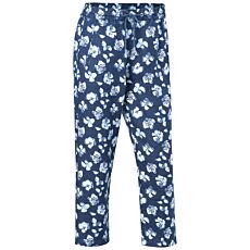 Pantalon en lin avec impression all-over, idéal pour l'été