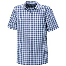 Kariertes Kurzarmhemd marine-weiss