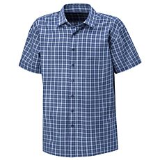 Chemise à carreaux à manches courtes marine