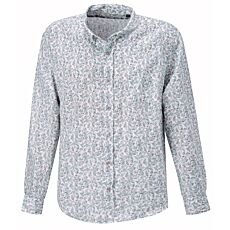 Chemise à manches longues avec poche poitrine en lin menthe