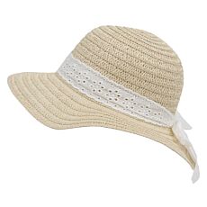 Élégant chapeau de paille avec nœud