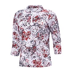 Bedrucktes Poloshirt mit Reissverschluss